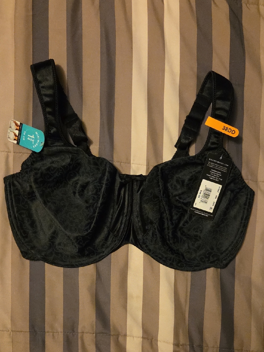NWT Bali Minimizer Black Underwire Bra
